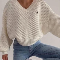 fall sweaters for women 2021 hot sale spring and autumn new fashion sexy v neck loose top women harajuku oversized sweater women