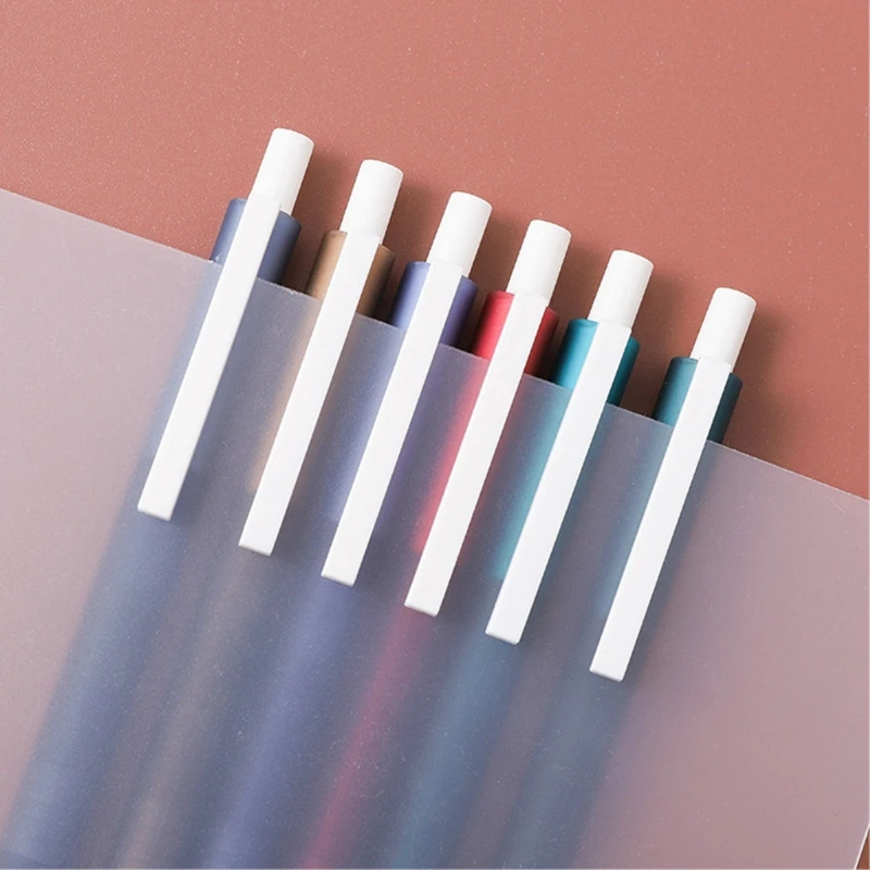 

W3JD 6 шт. Ретро 0,5 мм стержень сменный гелевый ручки Инструмент для написания Бизнес офисные школьные принадлежности студенческие подарки