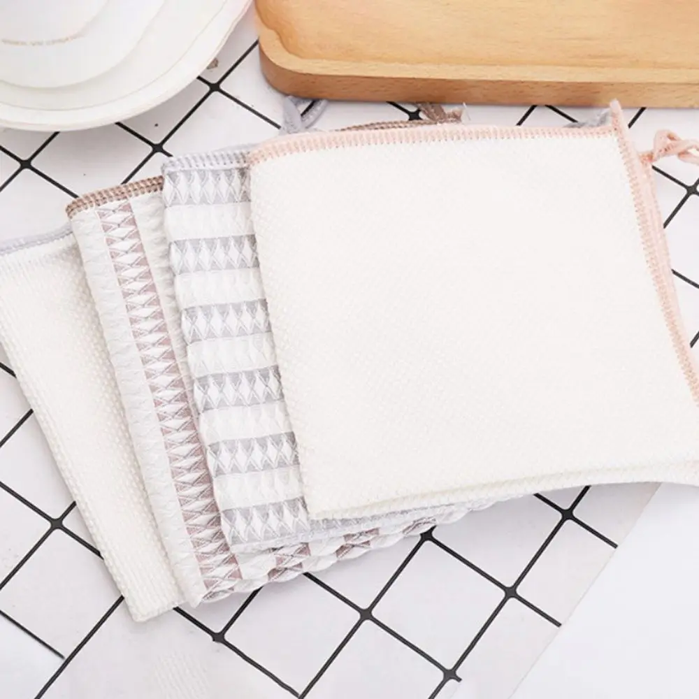 

1 шт., мягкая впитывающая Вафельная Ткань для мытья посуды