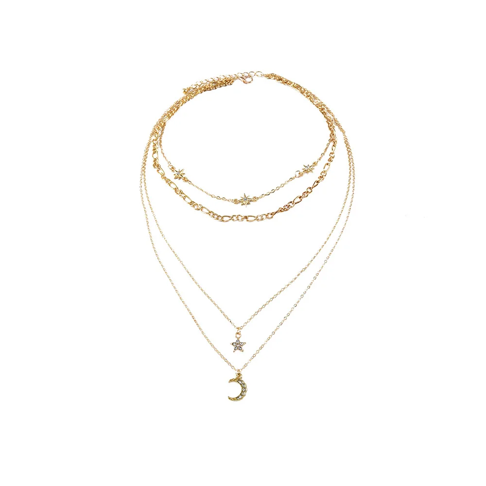 Новые Модные Винтажные золотые ожерелья в стиле бохо для женщин украшения виде