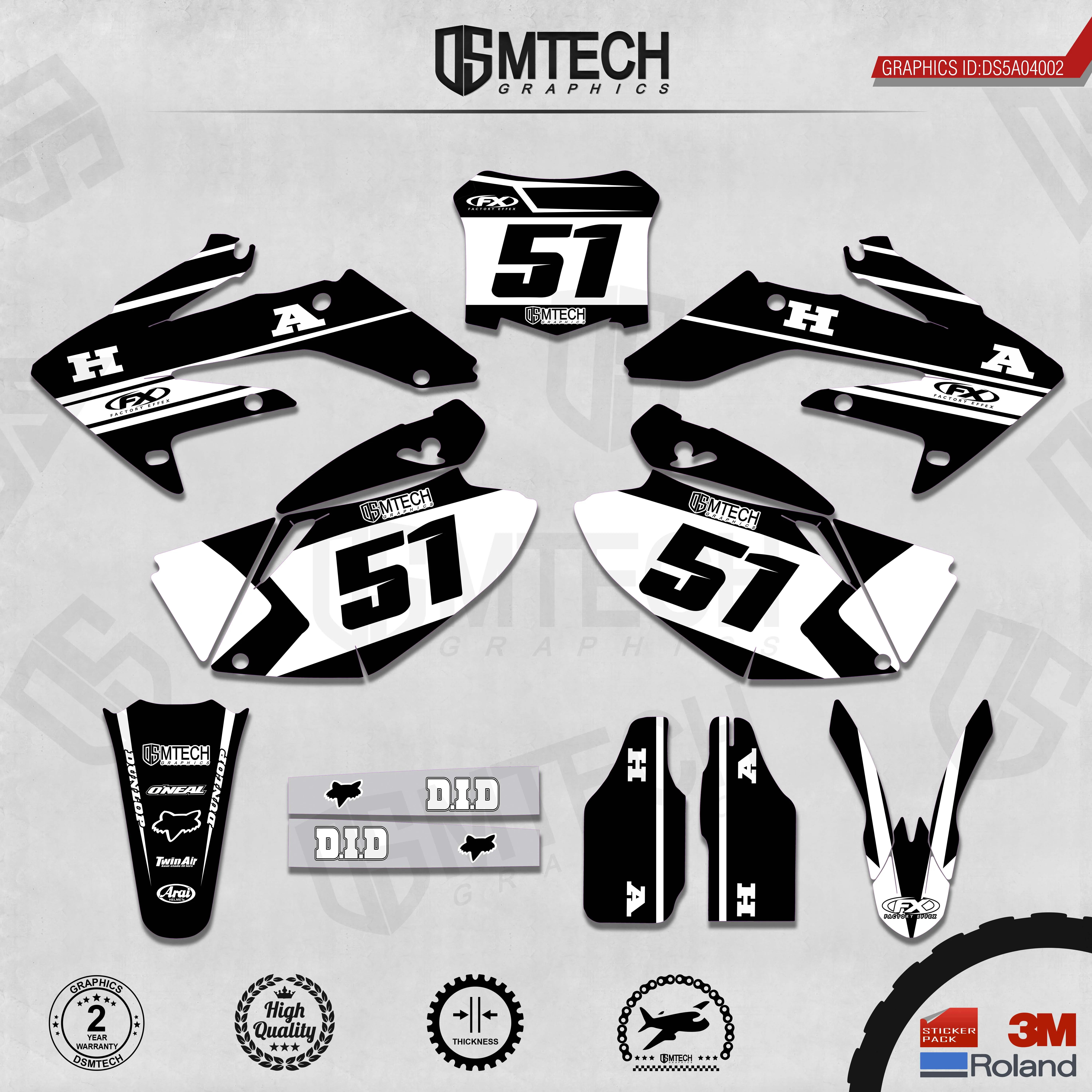 DSMTECH Customized Team Graphics Backgrounds Decals 3M Custom Stickers For 2004-2005 2006-2007 2008-2009 CRF250R 002