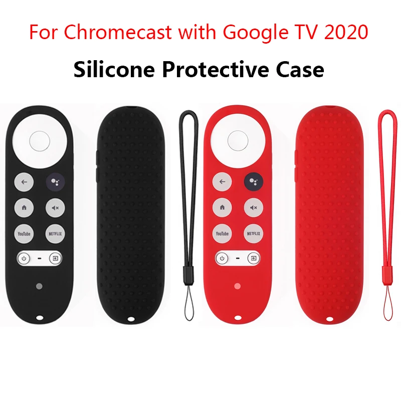 

Silicone Case dust-proof protactive shell Anti-Lost remote control protaction cace For Chromecast with Google TV
