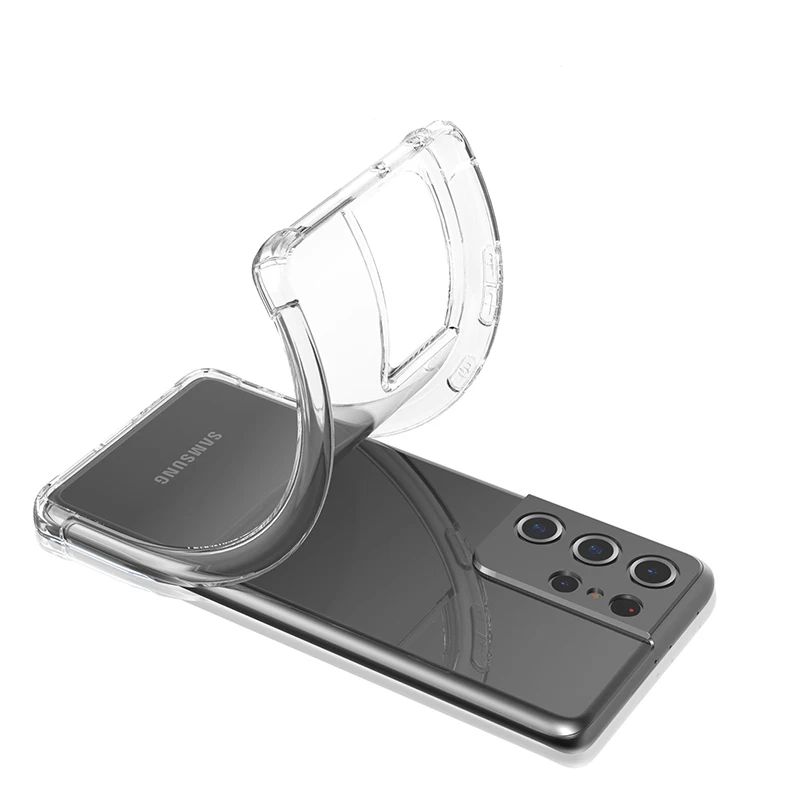 JAVY Transparent Airbag Shatterproof Silicone Soft Case For Samsung Galaxy M52 5G S21 Ultra Phone Shell