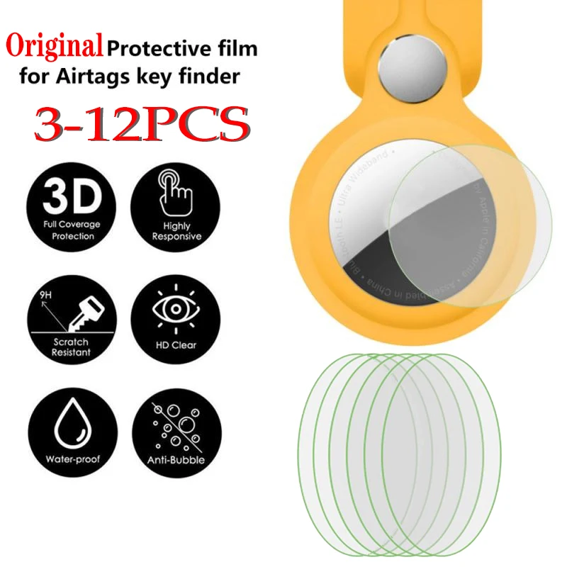 3/5/6/10/12 Pieces original HD TPU Film For AirTag Key Finder Protective Films For Airtags Touch Screen Adhesive Clear TPU Cover