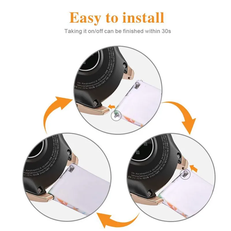 18mm 20mm 22mm Graffiti Silicone Strap For Samsung Galaxy Watch 42mm Gear S3 Active 2 46mm HuaMi Amazfit bip Huawei watch band