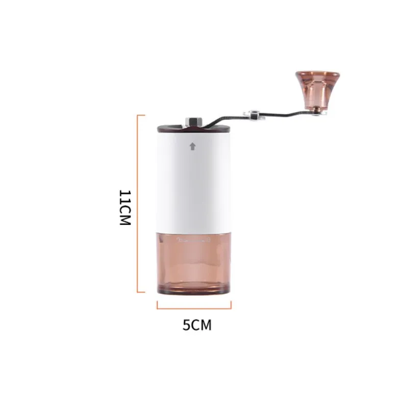 

Portable Hand Grinder Transparent Visible Mini Coffee Bean Grinder Manual Coffee Grinders Kitchen Stainless Steel Coffeeware