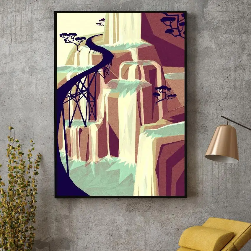 

The black bridge Art canvas poster home decoration painting frameless