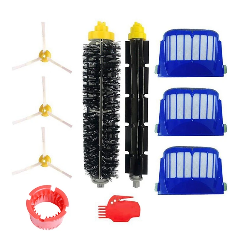 

Replacement Part Kit for IRobot Roomba 600 Series 610 620 625 630 650 660 Vacuum Beater Bristle Brush+Aerovac Filter