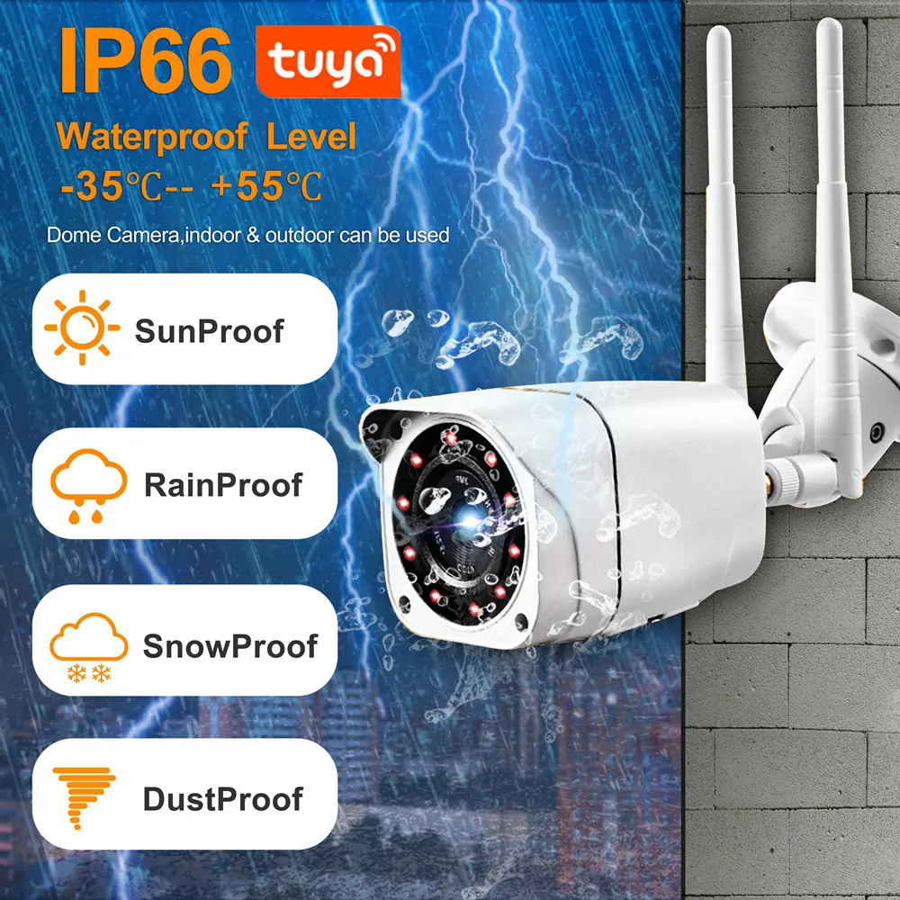 

10 LED WiFi IP Camera Security Video Surveillance Camera 4G CCTV Wireless Audio 0utdoor Waterproof 2MP 4MP Tuya Bullet Camera