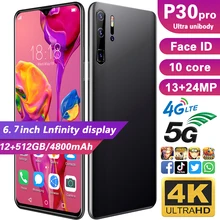 Global Version P30 Pro 8GB 256GB 512GB 5G Smartphone 7inch MTK 6595 10 Core 4G Network Mobile Phones Android 9.1 Cell Phones