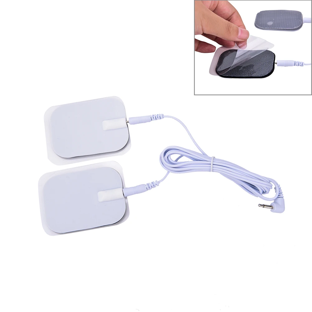

Electrode Lead Wires Cable for Tens Massager 2.5mm Connection with 2 Pcs Patches