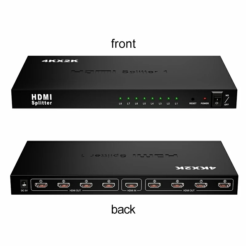 

HDMI Splitter Support HD 4K * 2K 1in 8 out Splitter