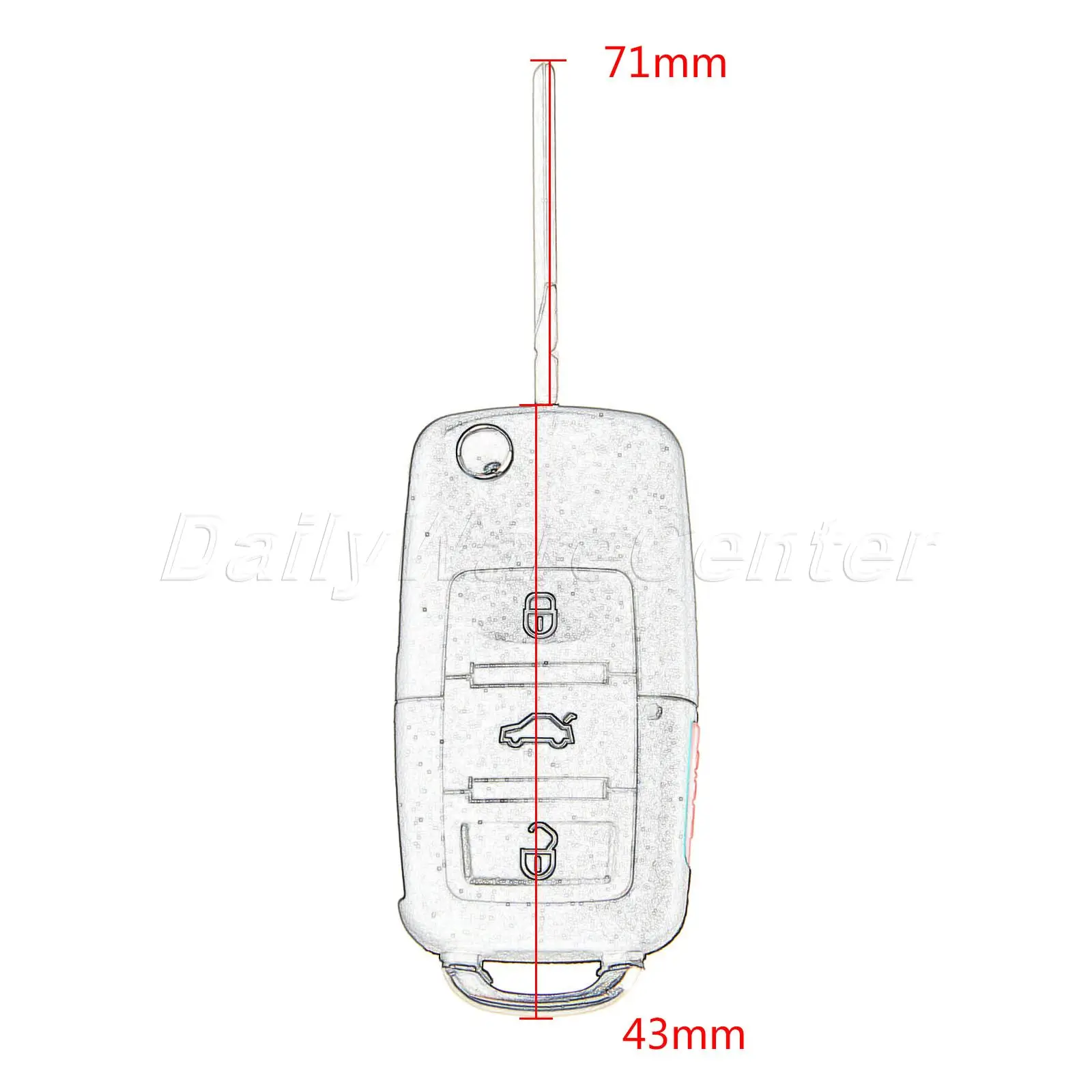 3 + 1 кнопочный Складной автомобильный пульт дистанционного управления