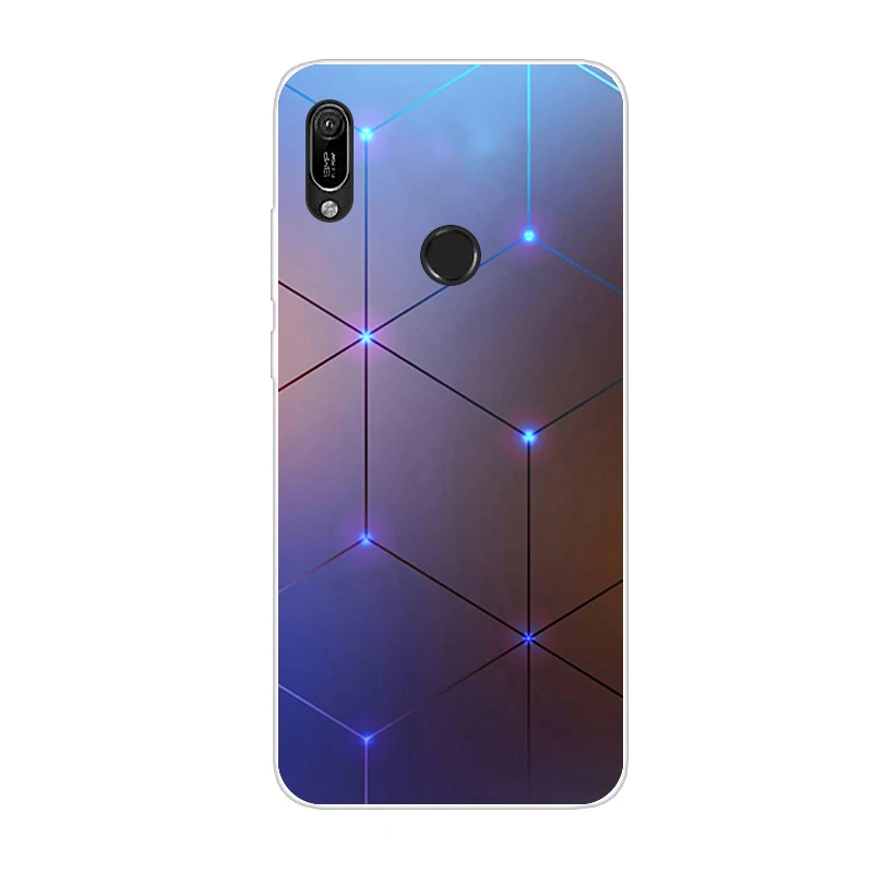 Небесно-голубой A 6,09 ''для huawei Y6 Мягкий силиконовый чехол TPU чехол для телефона Coque huawei Y6 чехол Y 6 6Y модное тонкое дно - Цвет: Небесно-голубой