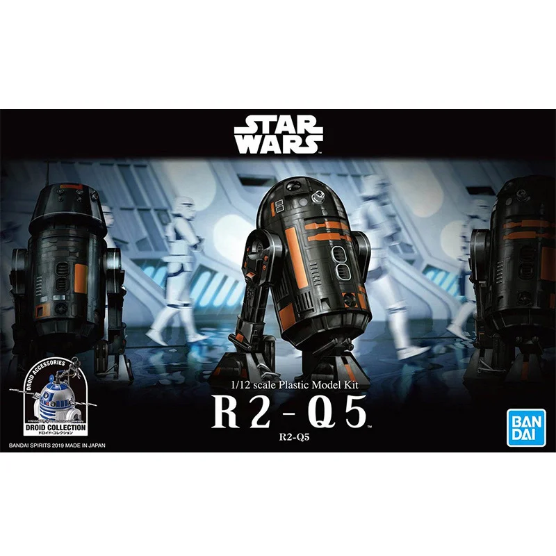 

Bandai Star Wars Action Figures 1/12 R2-Q5 R2-D2 Anime Toy Figures Assembly Building Blocks Collection Model Toys Birthday Gift