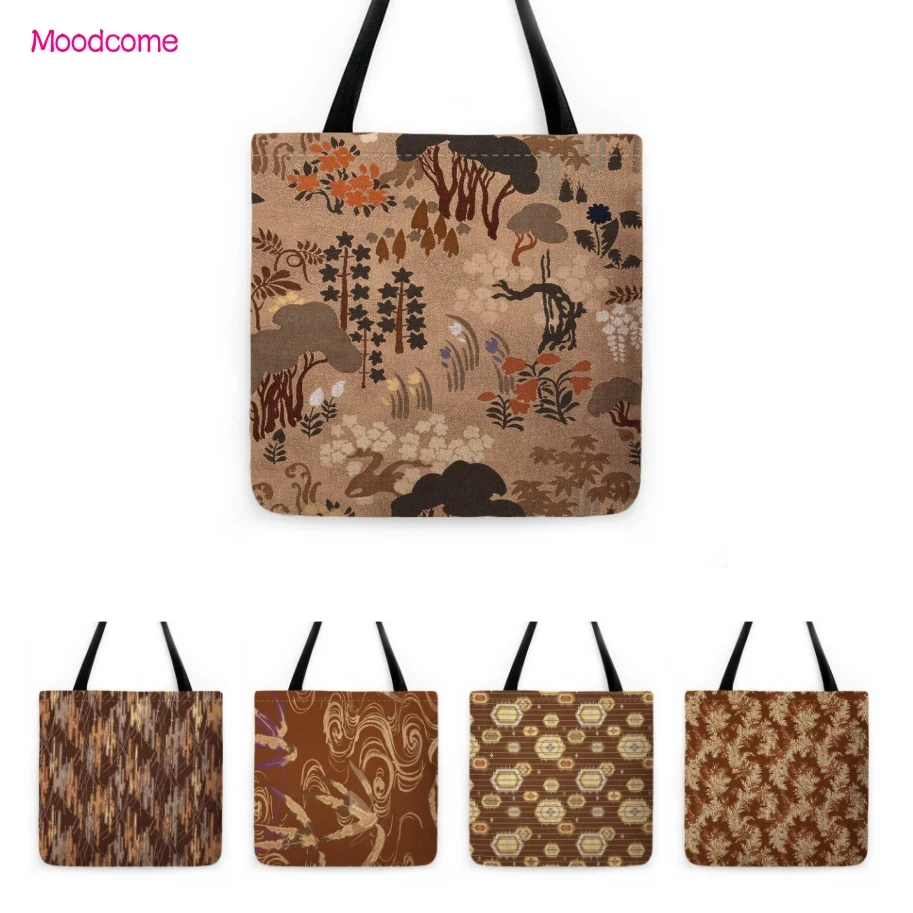 Японский традиционный дизайн текстура с изображением птиц и цветов