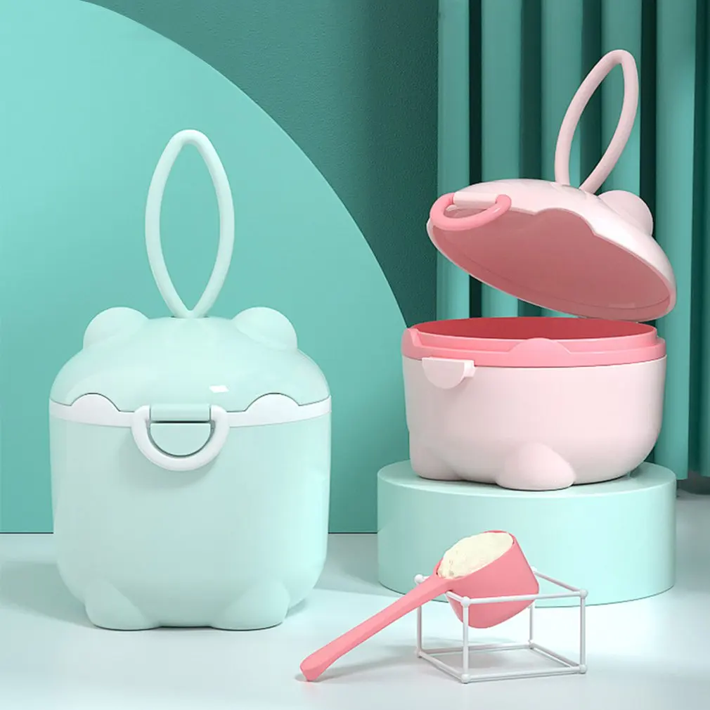 

Коробка для хранения молочного порошка, портативная Милая коробка для хранения детских закусок, сладостей, хлопьев, младенцев, контейнер дл...