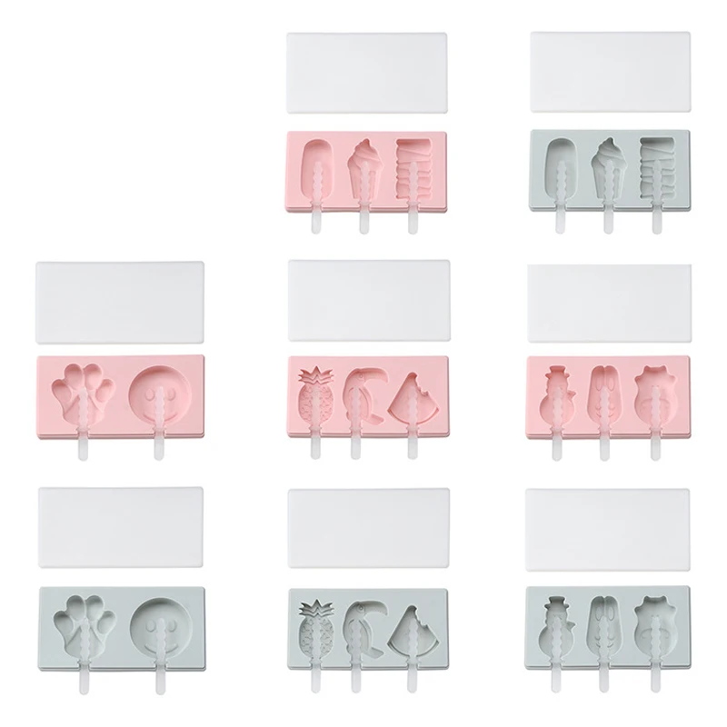 

Silicone Freezer Ice Cream Makers Mold For Party Popsicle Molds Ice Cube Tray DIY Reusable Icecream Form Lolly Cake Frozen Mould