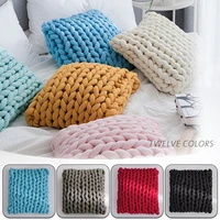 line woven creative thick pillow nordic style chair back seat cushion office hand rest car home decor sofa bed lumbar pillows