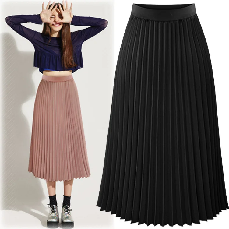 

Fashionable new thin water-soluble bud wild A-shaped long bag hip skirt