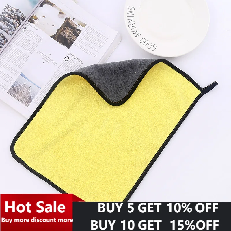 

Car Wash Towel Coral Fleece Absorbent Car Cleaning Towel 30*30/60 Car Cleaning Drying Cloth Multifunctional Cleaning Towel