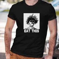 2021 summer hot sale japan anime my hero academy clothing fashion hipster tops summer cartoon printed male tops new style tee
