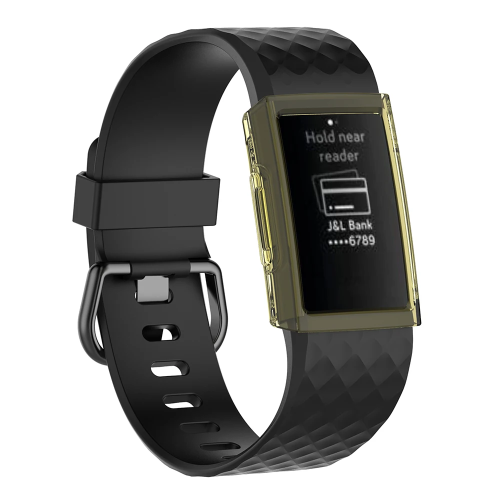Чехол для часов цветной защитный чехол из ТПУ Fitbit Charge 3 Band Smart Watch ультра тонкие