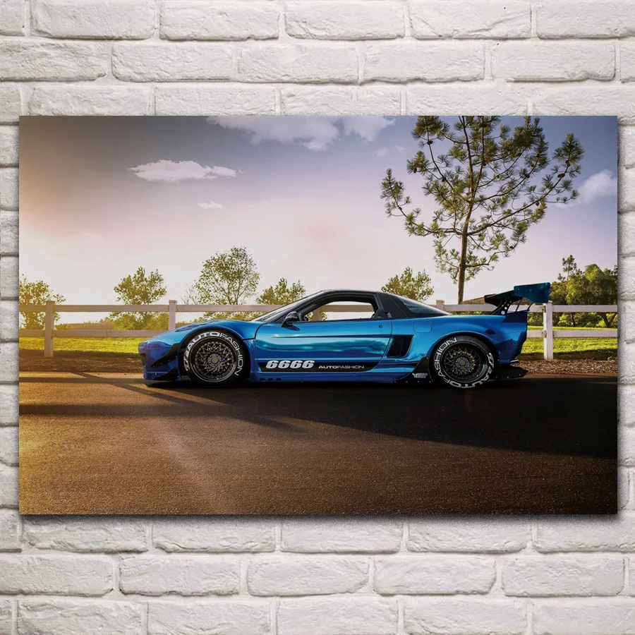 

Tuning nsx sportcars blue JDM race cars fanart posters on the wall picture home living room decoration for bedroom KP037