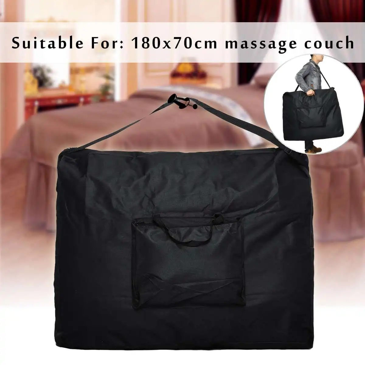 Складная сумка-переноска для массажного стола, 94x73x18 см, прочная водонепроницаемая сумка из ткани «Оксфорд» для кровати красоты 180x7 см