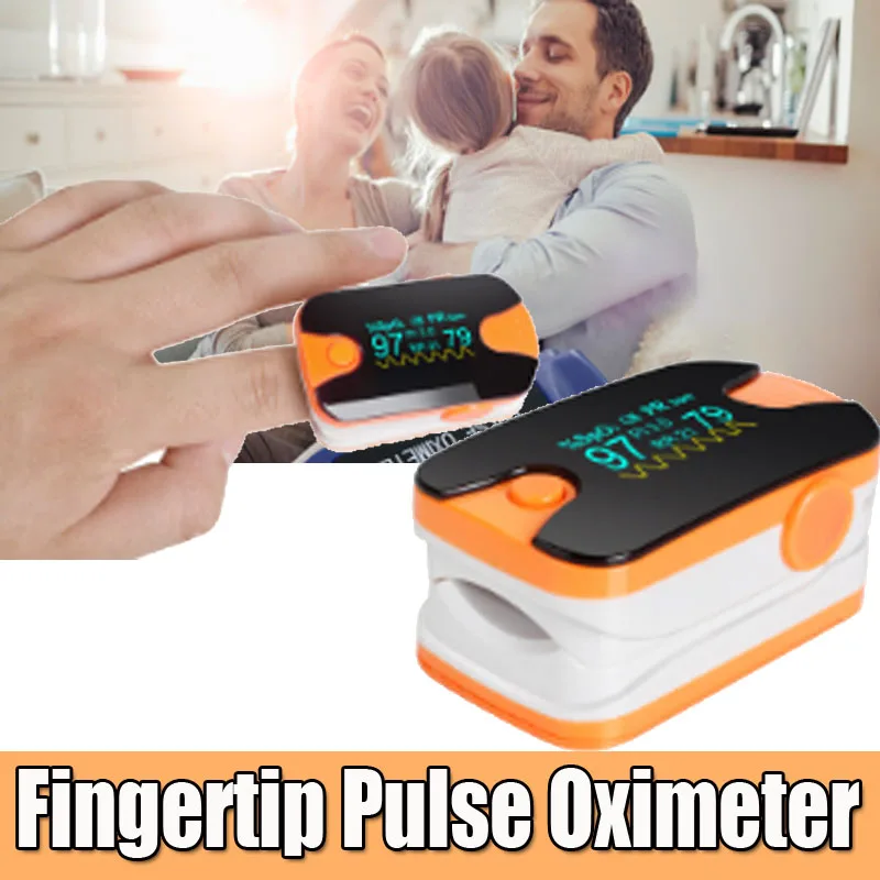 Новый оранжевого цвета OLED Пальчиковый пульсоксиметр с звуковой сигнализацией и