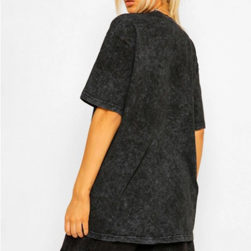 

Rainbowwaves Summer Streetwear Black Girl Oversized T-shirt Women High Street Vintage Clothing Tops 2021