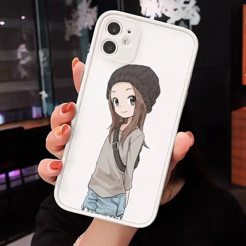 

Anime Teasing Master Takagi-san Phone Cases matte transparent For white iPhone 7 8 x xs xr 11 12 pro plus max mini Clear Funda