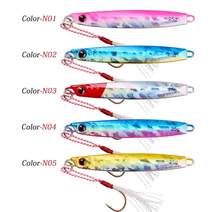 1 шт. металлическая литая рыболовная приманка джиг ложка 25 г/30 г/40 г крючки для
