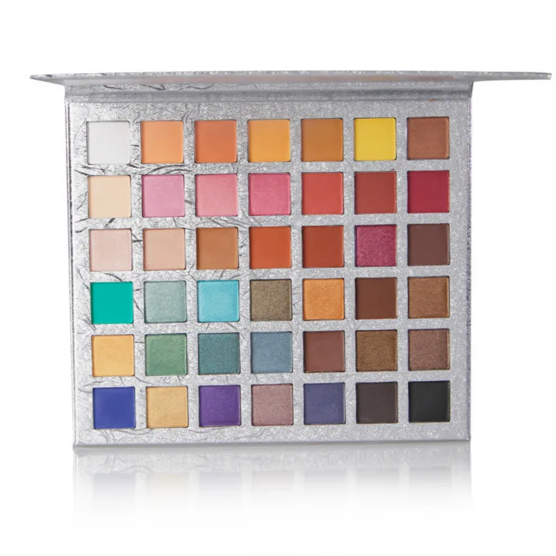 Qibest Cosmetics 42 Цвета Палитра для теней для век мерцающий матовый водонепроницаемый Paleta De Sombra блеск макияж Палетка теней