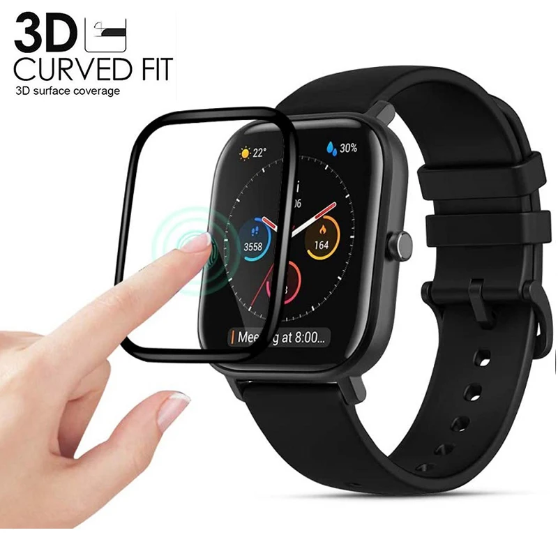 

3D Curved Edge Protective Film for Huami Amazfit GTS Full Coverage Soft HD Screen Protector Film for Huami Amazfit GTS 2 2e