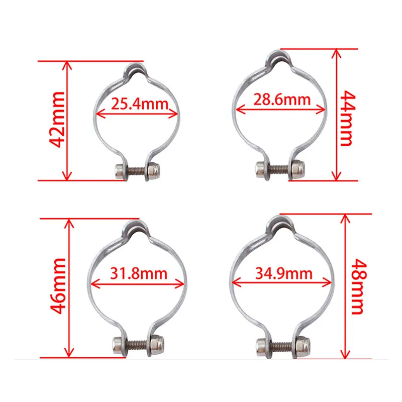 

Stainless Steel Rubbers Lined Clip Cable Mounting Hose Pipe Clamps Vintage Clamp Top Tube Brake Cable Guide Clips Accessories.