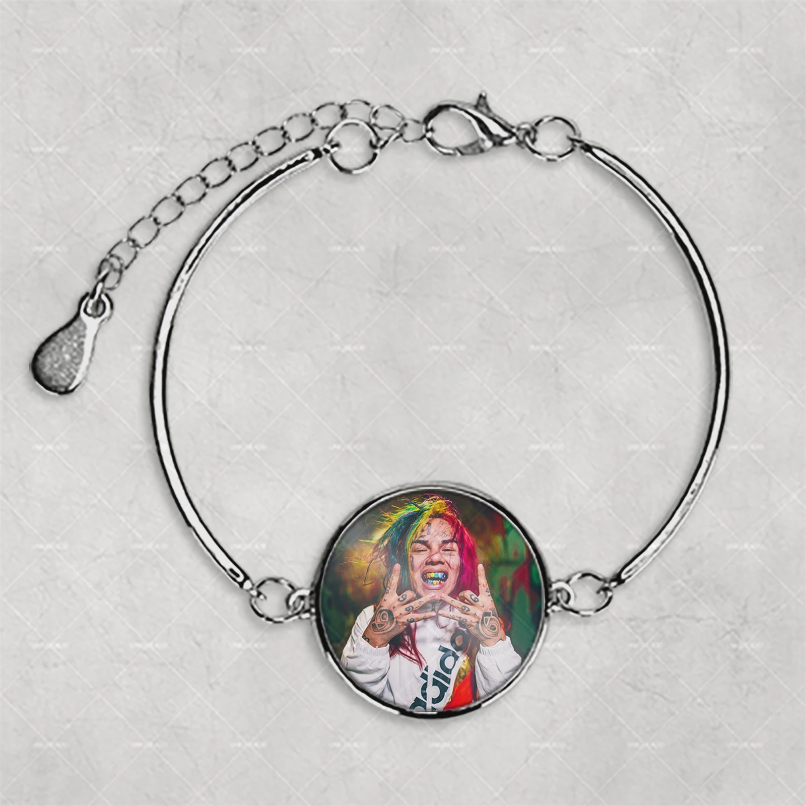 Tekashi 69 6ix9ine браслет с фото на заказ серебряный ювелирные изделия подарок для мамы