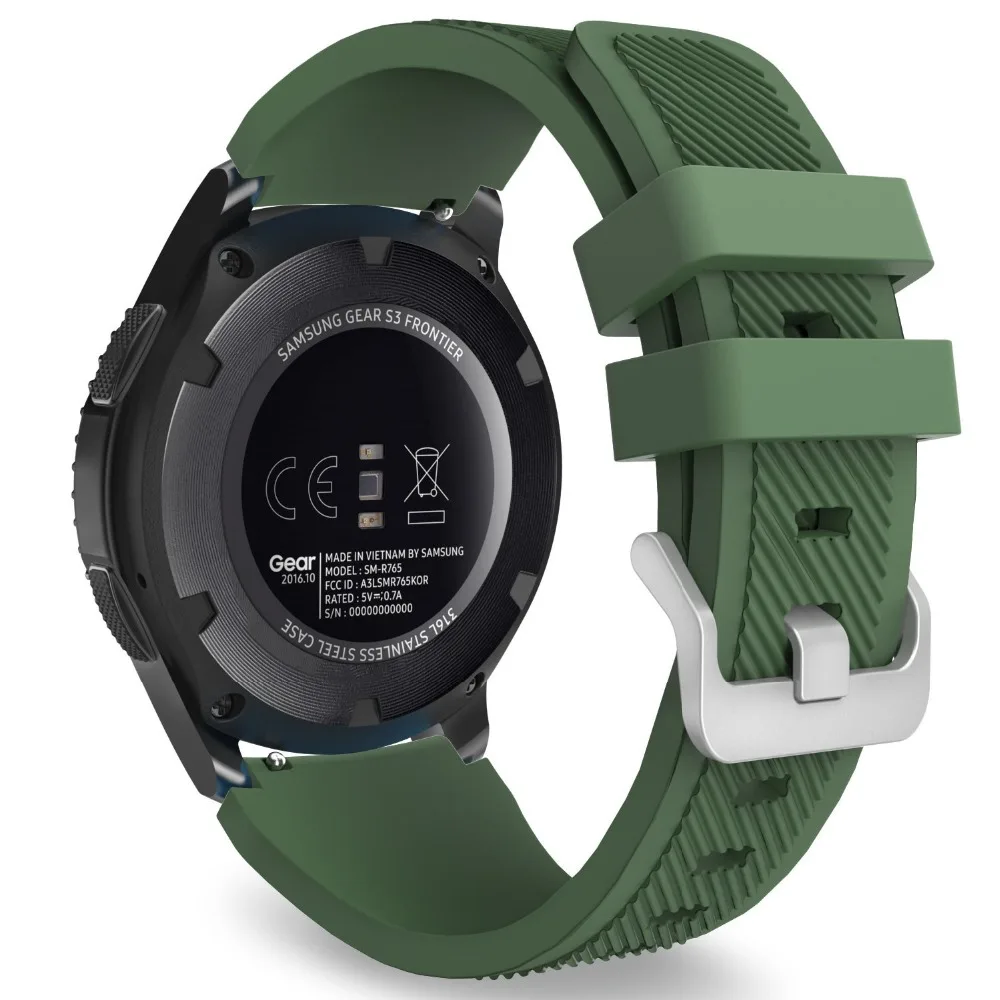 

Sports Silicone Band For Samsung Gear S3 Frontier Classic Offical Replace Bracelet Strap for Samsung S3 bands With Pin buckle
