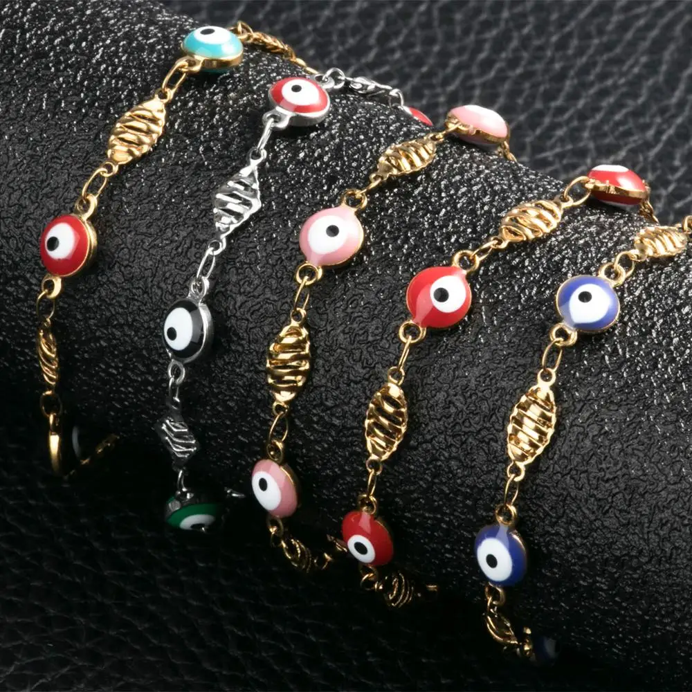 Новые 6 мм эмалированные полые браслеты в виде рыбы из нержавеющей стали женские