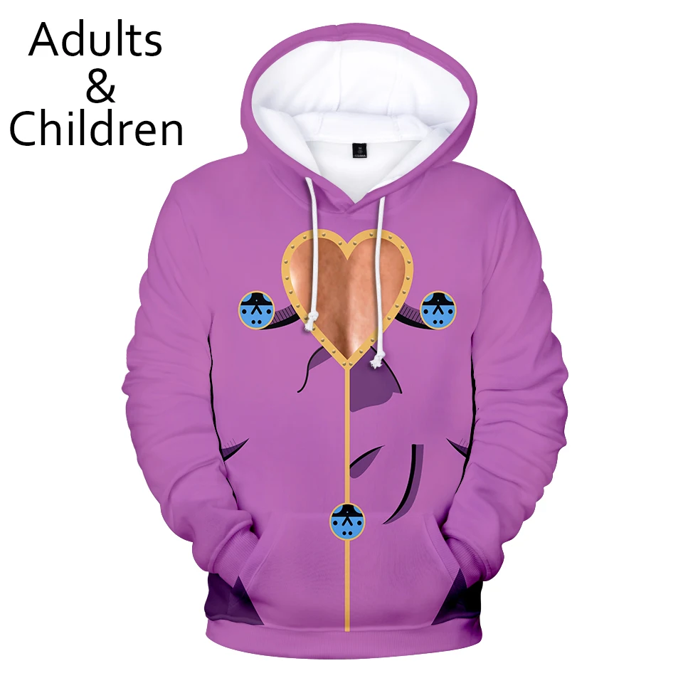 

Purple JOJO's Fantastic Adventure Character Suit 3D Hoodies Men Women Hoodie Boys Girls Casual Autumn 3D JOJO Kids Pullovers