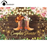 allenjoy western countryside backdrop wood cowboy boots wedding engagement party supplies custom background wallpaper photo zone