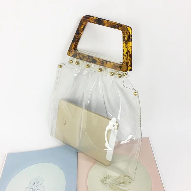 Женская модная прозрачная сумка-тоут из ПВХ брендовая дизайнерская популярная