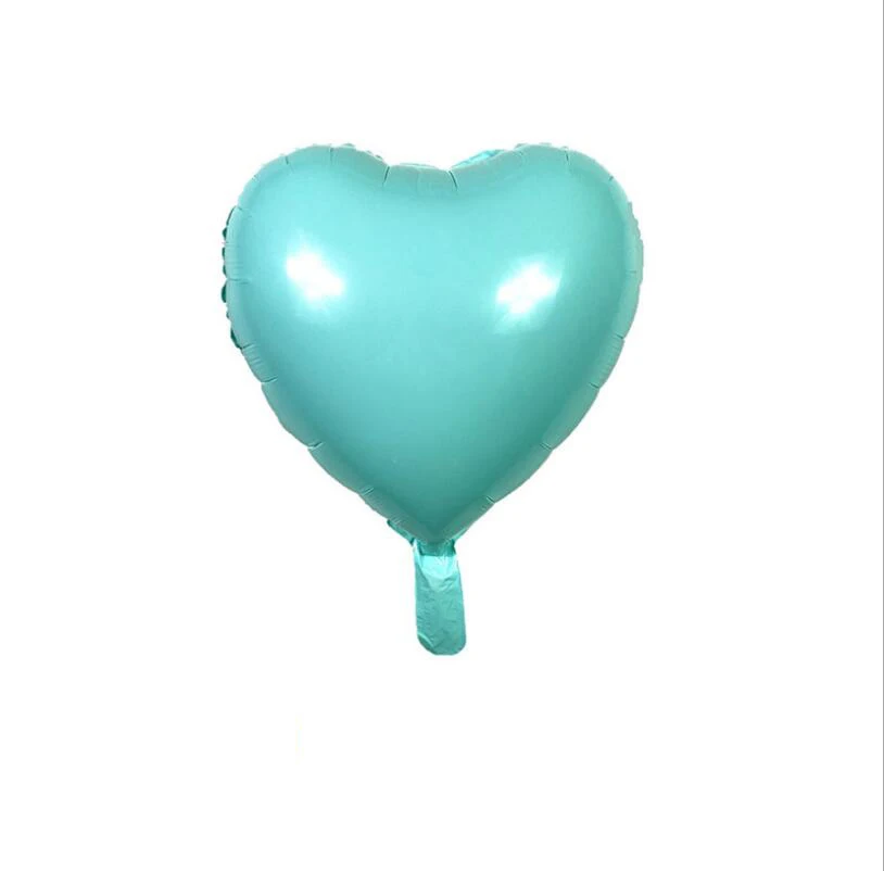 cyan Новинка, 5 шт., 18 дюймов, макарон, конфетный цвет, звезда, сердце, фольгированные фигурные шары, день рождения, вечеринка, вечеринка, девочка, свадебные украшения воздушные шары - Цвет: cyan