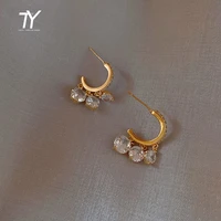 2020 new shiny luxury zircon pendant earrings for woman fashion small korean jewelry wedding party girls unusual earrings