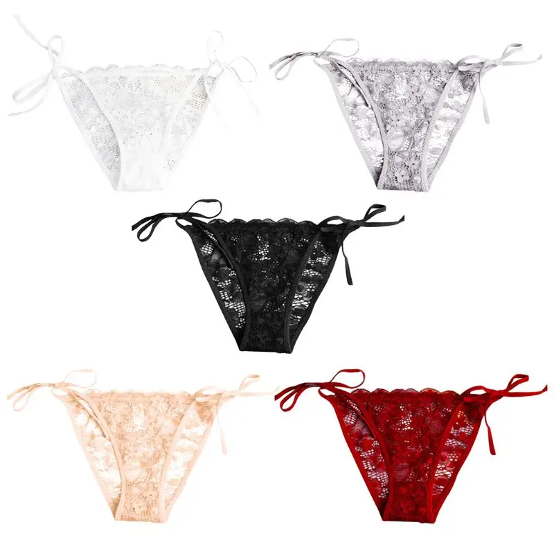 Женские сексуальные трусы с низкой посадкой и Т образной спинкой кружевные