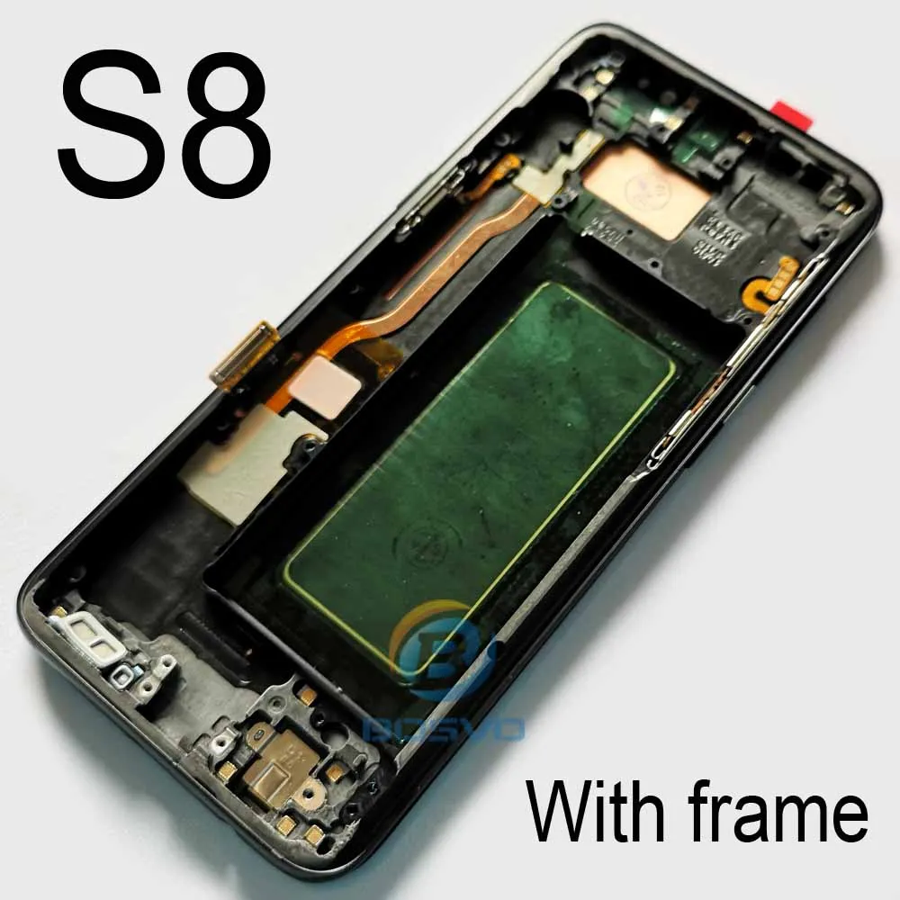 Для samsung S8 G950 G950F ЖК-экран S8 Plus G955 с сенсорным дигитайзером с рамкой в сборе