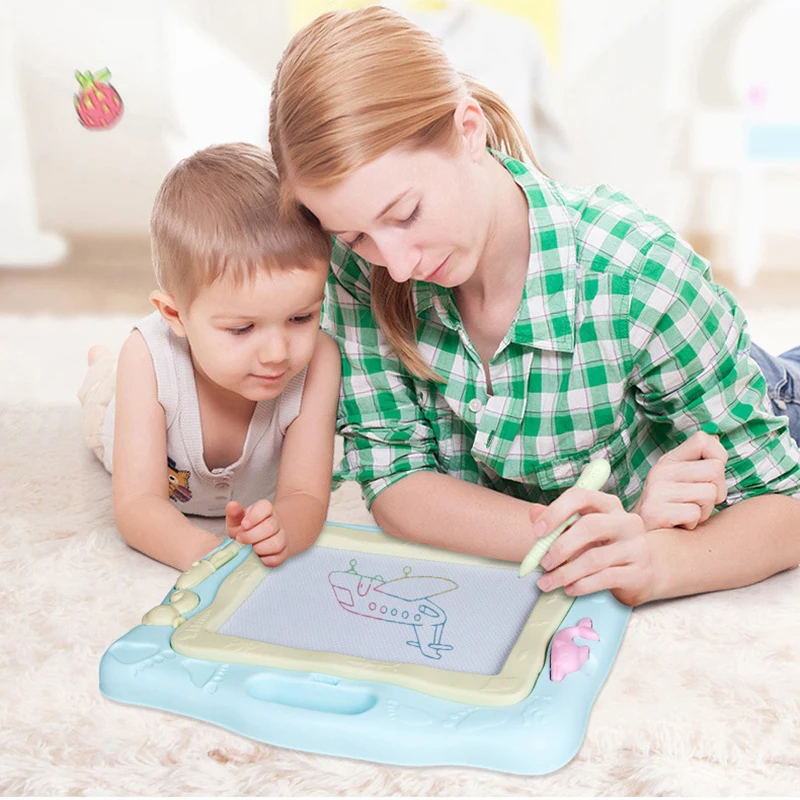 Доска для рисования с игрушками настольная детская цветная доска граффити