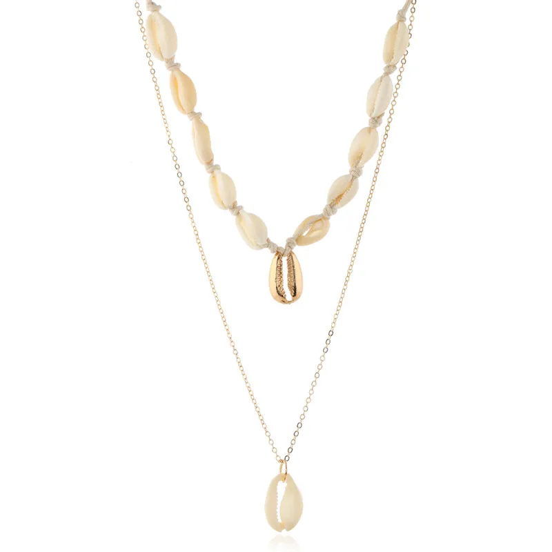 Adolph Extendy богемный многослойный чокер из ракушек кулон ожерелья Очаровательное