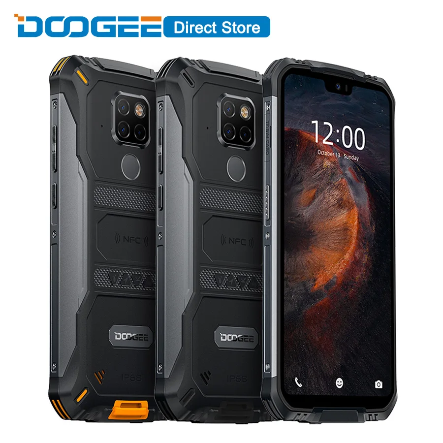 DOOGEE S68 Pro, прочный телефон, IP68, водонепроницаемый, Helio P70, четыре ядра, 6 ГБ, 128 ГБ, Беспроводная зарядка, NFC, 6300 мА/ч, 12V2A, зарядка, 5,84 дюймов, FHD