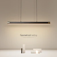 modern minimalist dining room pendant lights home deco bar counter table office chandelier nordic designer word led strip lamps